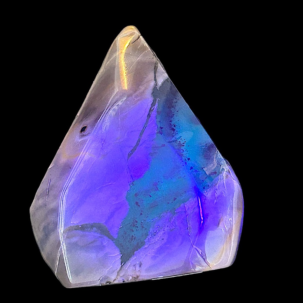 Volcano Agate Teardrop Carving